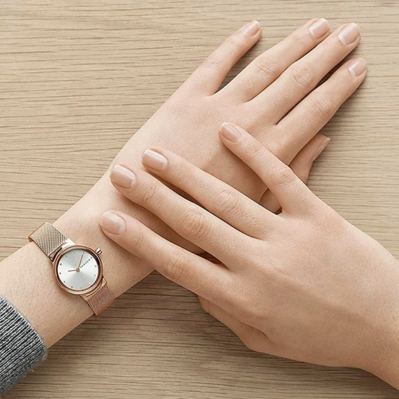 NWOT SKAGEN ROSE GOLD WATCH, w/ SWAROVSKI CRYSTALS, MODEL NO. SKW2665 - Picture 7 of 16